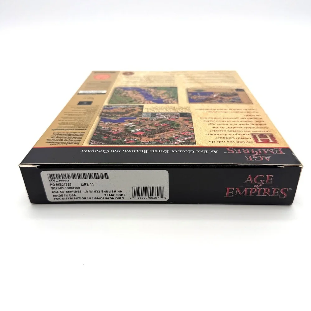 Age of Empires PC CD-ROM Big Box 1st Edition CIB Windows 95 Vintage Game